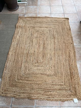Alfombra de yute natural rectangular