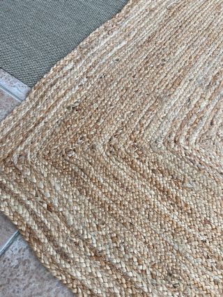 Alfombra de yute natural rectangular