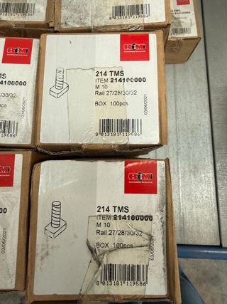 Bulloni Testa a Martello M10 Rail 27/28/30/32