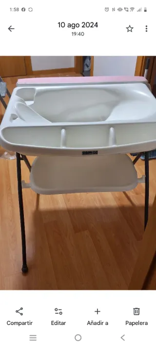 Bañera cambiador bebé CAM rosa