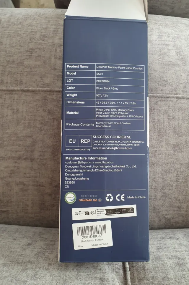 Cojín Litspot, para Coxis, Hemorroides, Etc.