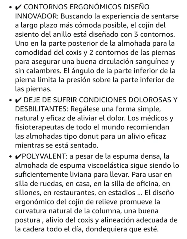 Cojín Litspot, para Coxis, Hemorroides, Etc.