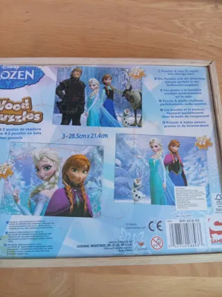 3 Puzzles Madera Frozen 24 Piezas