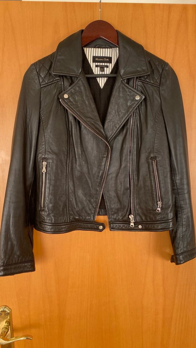 Chaqueta de piel de mujer Massimo Dutti