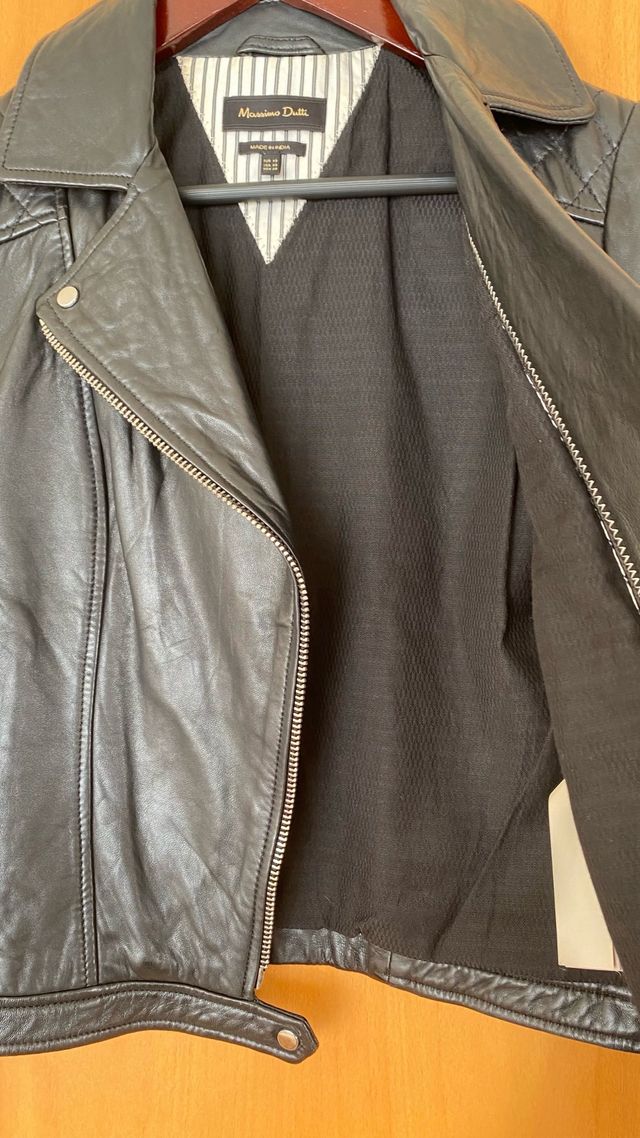 Chaqueta de piel de mujer Massimo Dutti