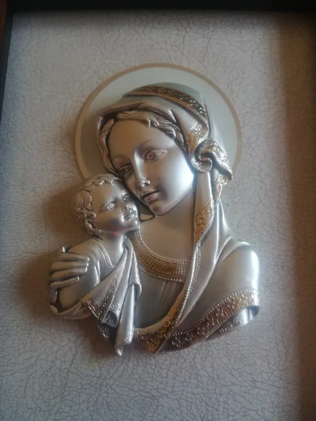 Quadretto Madonna e Bambino con cornice