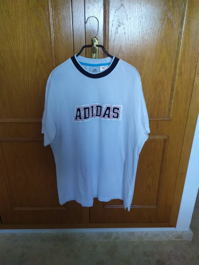 Camiseta Adidas Caballero Blanca Logo