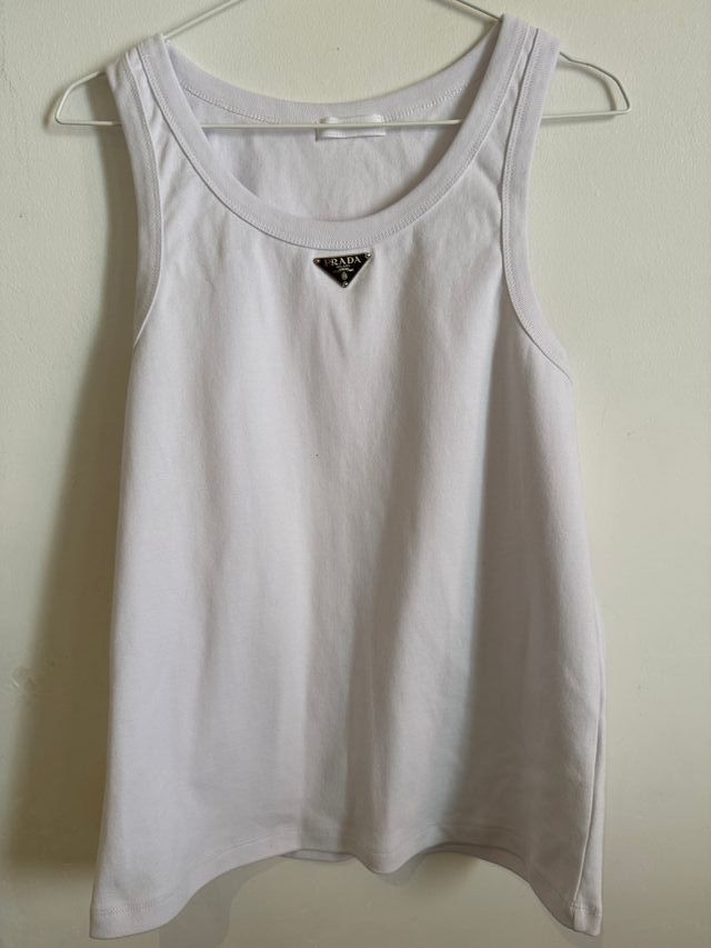 Prada Top Blanco Talla Única