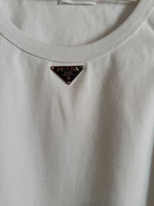 Prada Top Blanco Talla Única