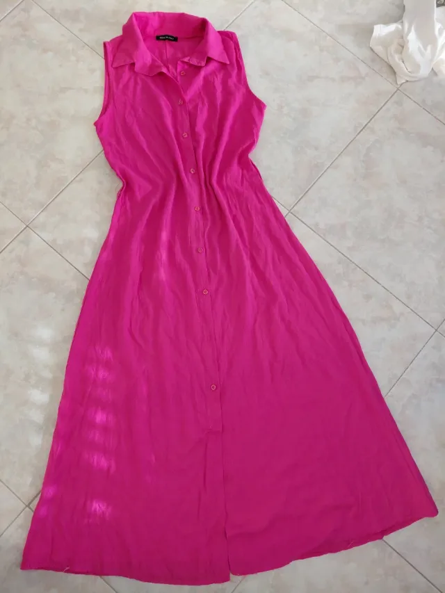 Vestito lungo fucsia tg unica