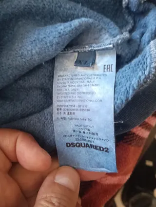 Felpa Dsquared2 Uomo Blu/Rosso