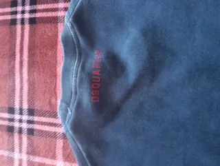 Felpa Dsquared2 Uomo Blu/Rosso