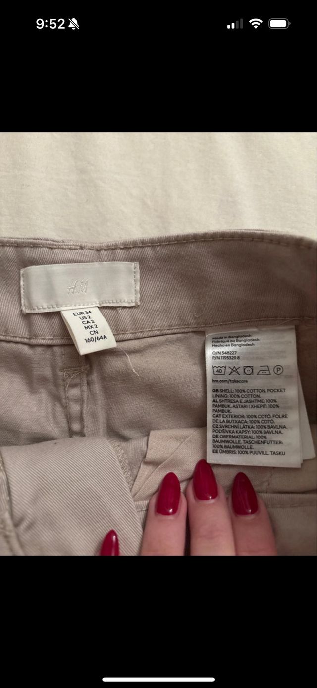 Pantalón cargo H&M beige