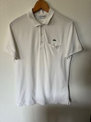 Polo Lacoste Clásico Talla M Blanco