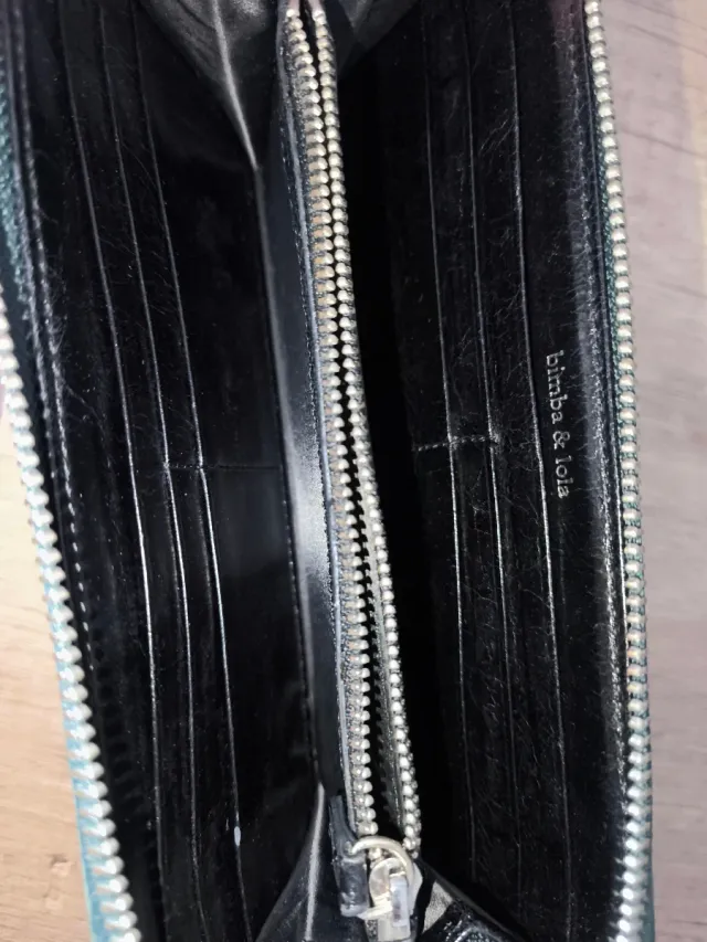 Bimba y Lola Billetera Monedero Verde Perforada