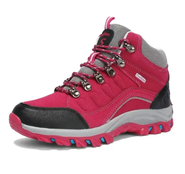 Botas de senderismo rosas talla 35.