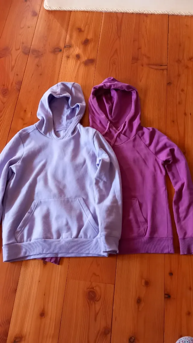 Lote 2 sudaderas rosa y morada