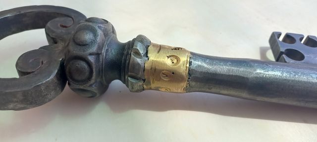 Llave antigua hierro forja gran tamaño