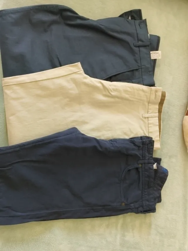 Pantalones Zara Hombre Beige y Azul