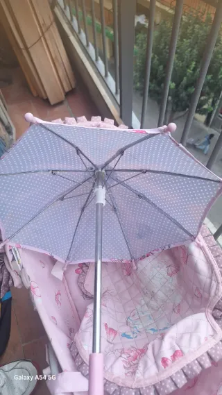 Carrito de juguete rosa para niña