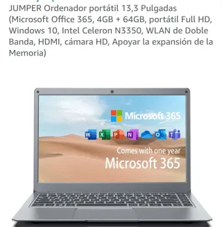 Ordenador portátil gris con cargador