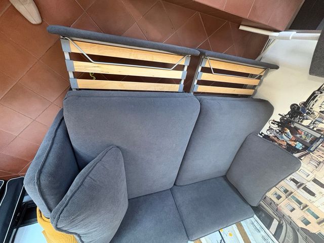 Sofá Cama Gris Pana