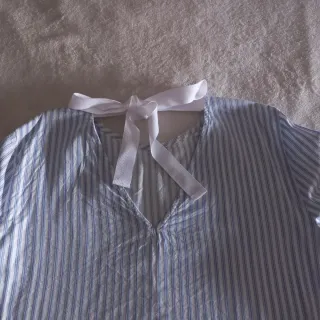 Blusa ZARA Rayas Encaje Talla M