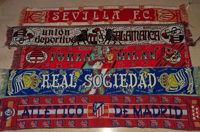 Bufandas de fútbol varios equipos, indivisibles