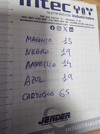 65 cartuchos Tinta Brother LC121/LC123XL