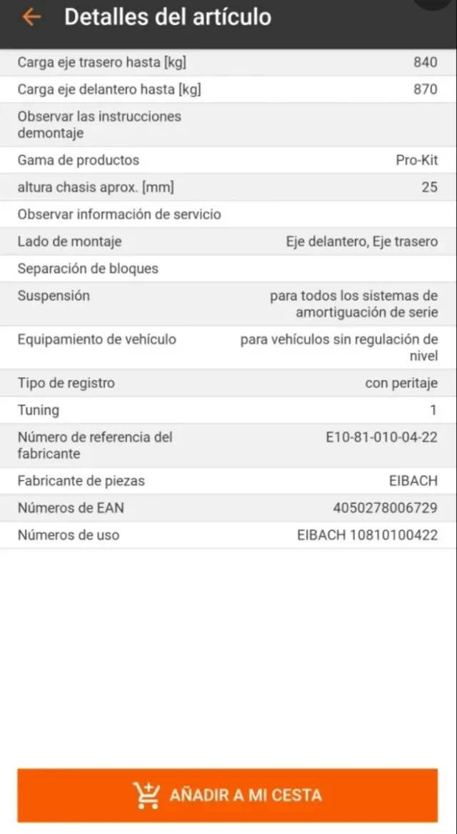 Muelles Eibach Pro Kit Seat Ibiza 6J