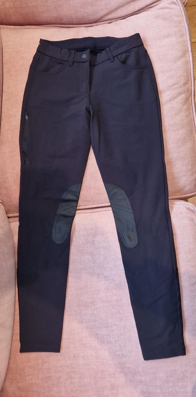 Conjunto equitación niña negro y rojo