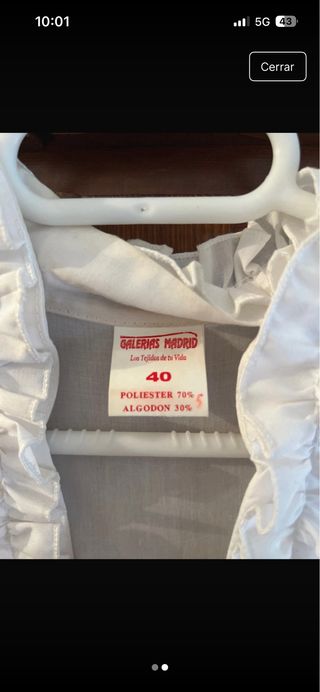 Camisa flamenca blanca con volantes