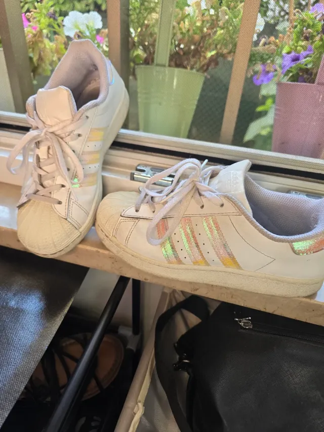 Adidas Superstar Bambina Bianco Arcobaleno