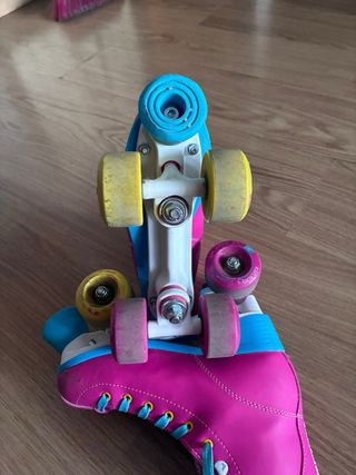 Patines 4 ruedas rosas Talla 35
