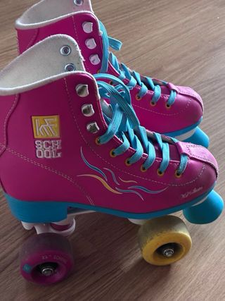 Patines 4 ruedas rosas Talla 35