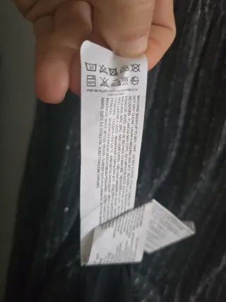 Vestido de fiesta plateado y negro