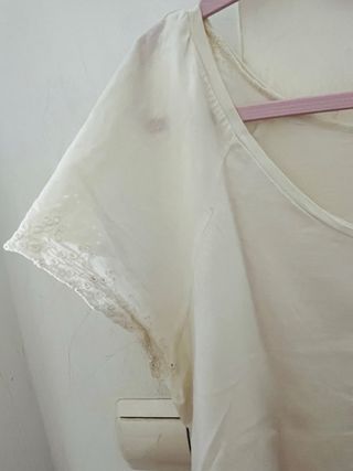 Camiseta Oysho Algodón Blanca Talla XL