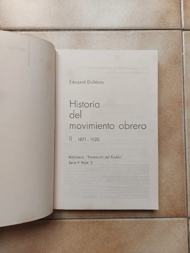 Historia del movimento obrero.