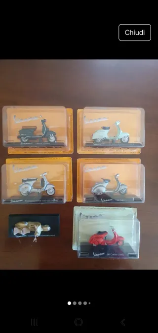 Modellini Vespa - Set 6 Pezzi