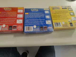 Lote 3 Juegos Pokémon Game Boy (Rojo, Azul, Pikach