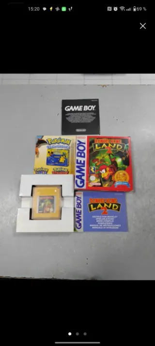 Lote 3 Juegos Pokémon Game Boy (Rojo, Azul, Pikach