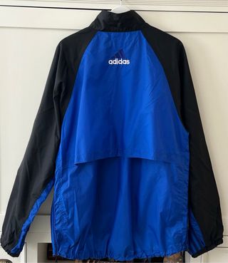 Chubasquero/Cortavientos Adidas Azul y Negro