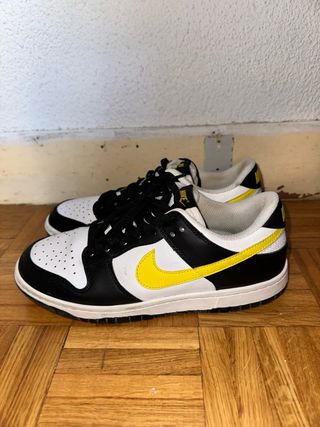 Zapatillas Nike Dunk Low Negro Blanco Amarillo
