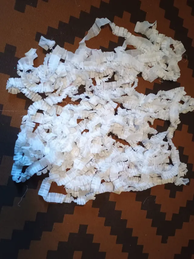 Cinta blanca plisada