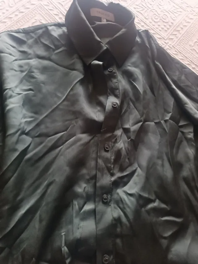 Camisa verde manga larga