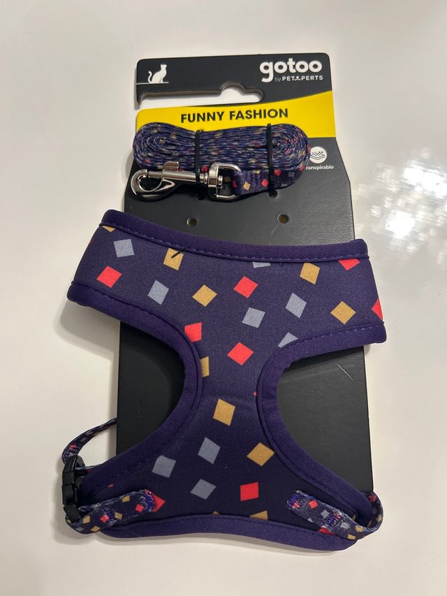 Arnés y correa para gato o perro pequeño