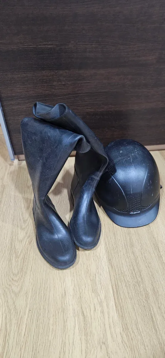 Botas y casco de equitación