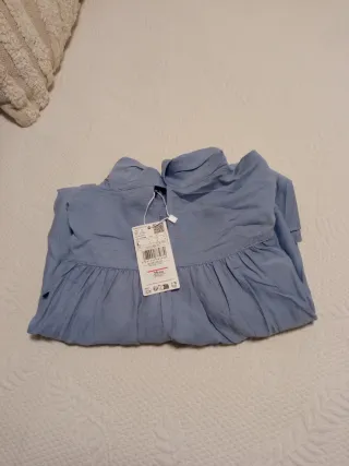 Camisa Mango Azul Talla L