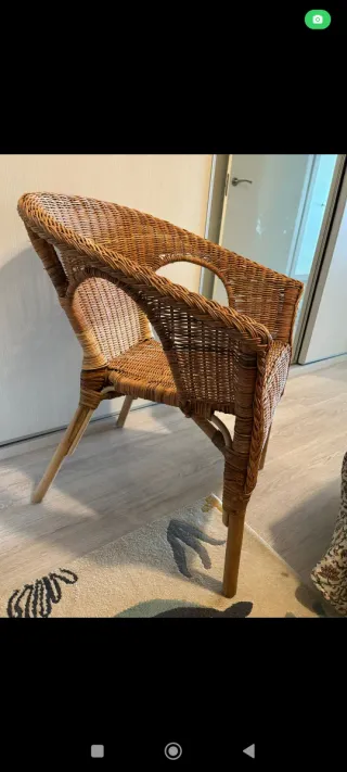 Silla de mimbre Ikea Agen