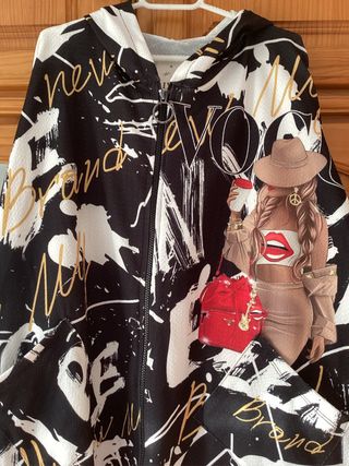 Chaqueta con estampado abstracto, con etiqueta .